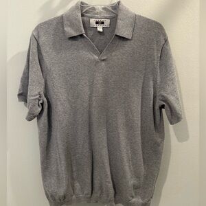 Joseph Abboud Heather Gray Polo Shirt